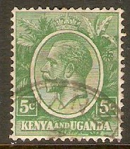 Kenya and Uganda 1922 5c Green. SG78.